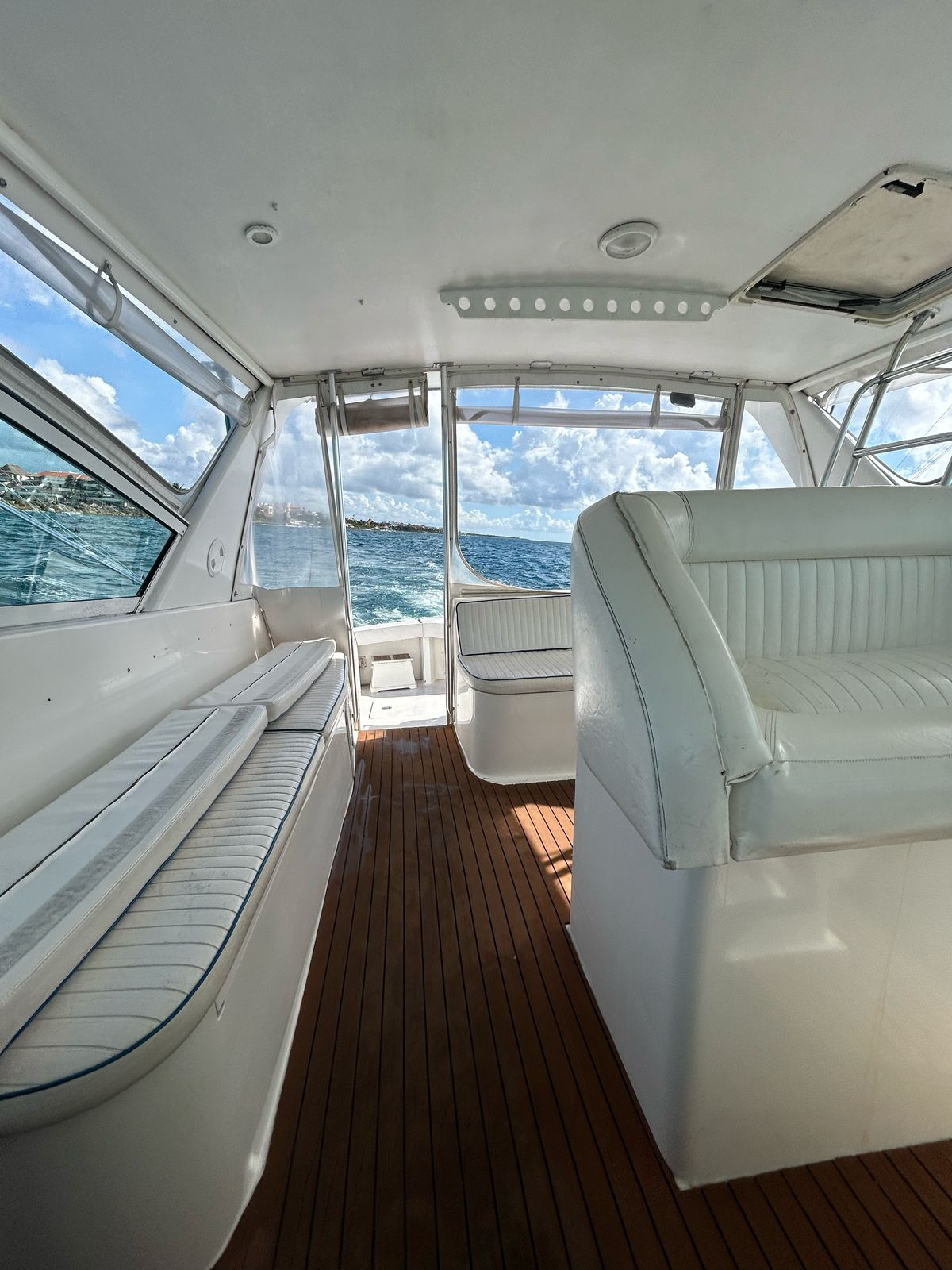 Outside of the Scout 43 vessel